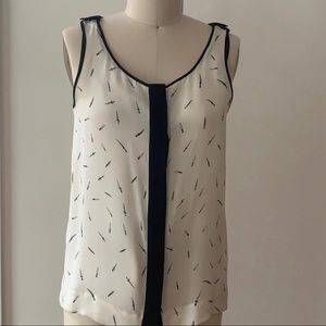 rag & bone 100% silk dagger blouse